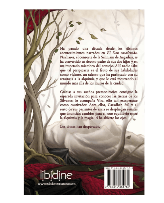 La savia de los dioses (contraportada)