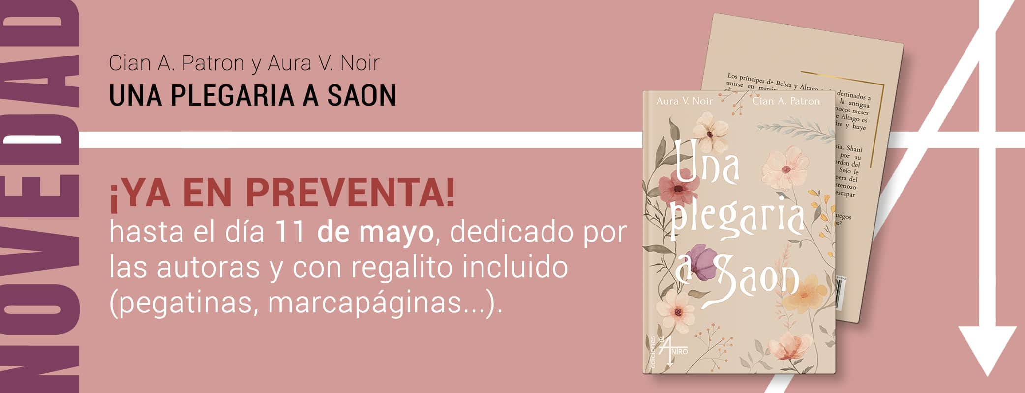 Una plegaria a Saon, en preventa hasta el 11 de mayo con regalitos incluidos